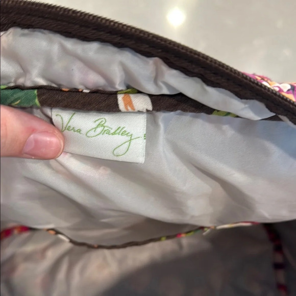 Vera Bradley Pink and Green Floral Quilted Diaper Bag - Picture 2 of 6